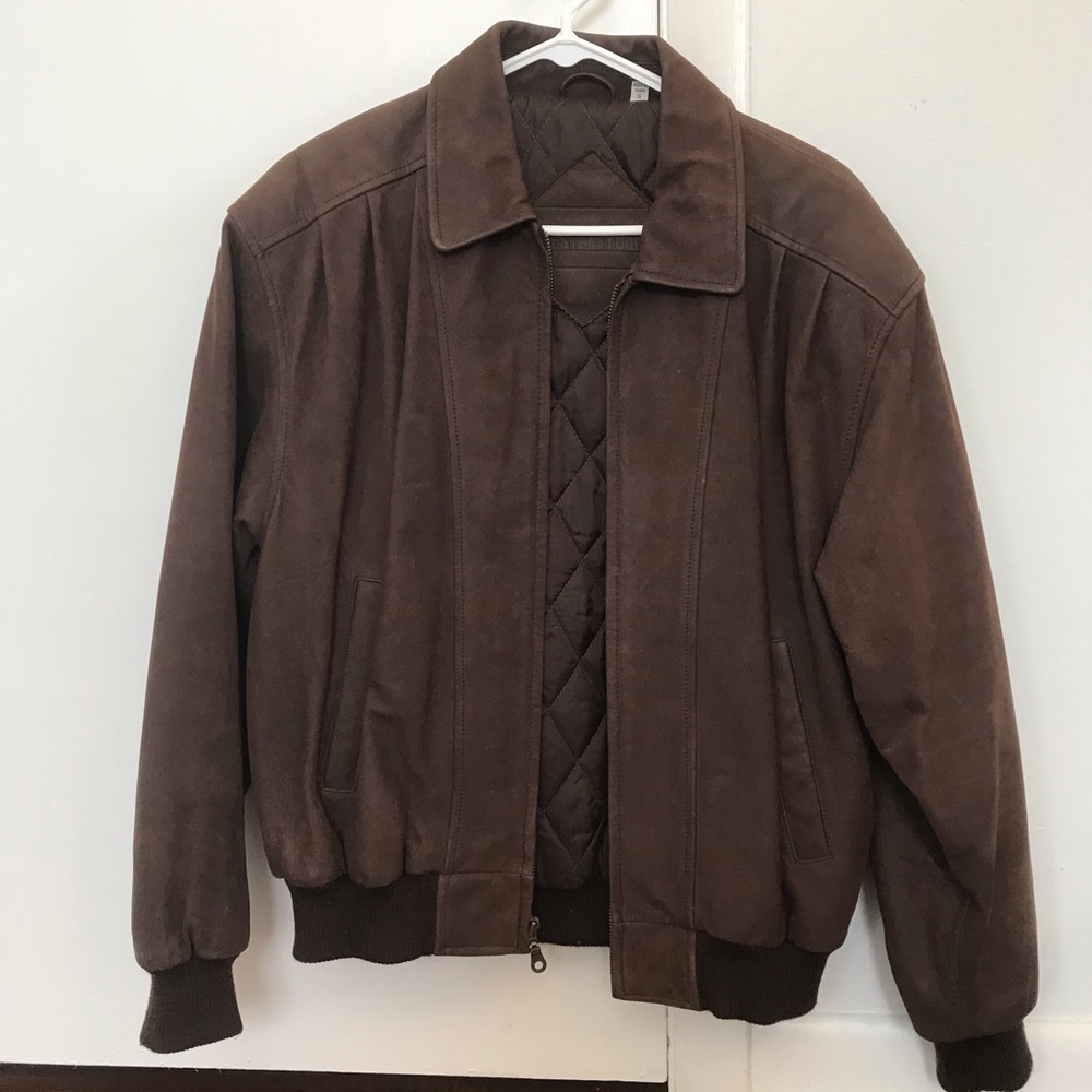 Preston & York brown leather jacket